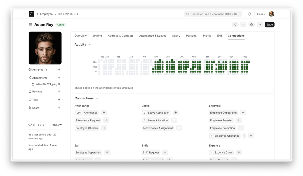 HR & Payroll screen